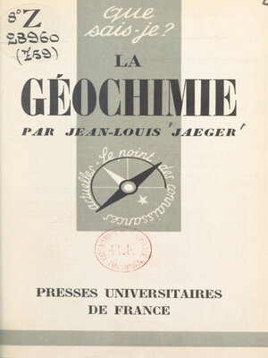 cover image of La géochimie